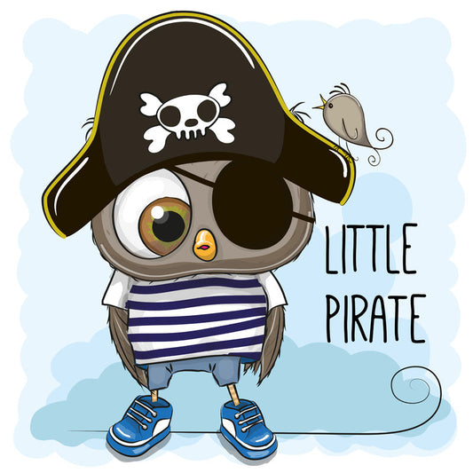 E8-grijze-uil-als-piraat-met-tekst-little-pirate-applicatie