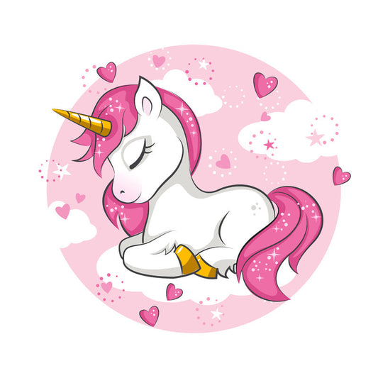 M13-witte-liggende-unicorn-met-roze-manen-applicatie