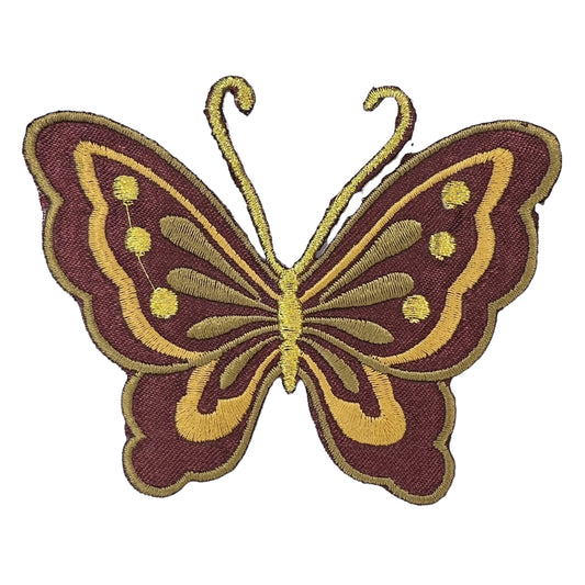 P0153-bruine-vlinder-met-gouden-accenten-patch