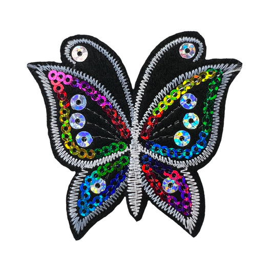 P0158-zilveren-vlinder-met-gekleurde-paillette-patch