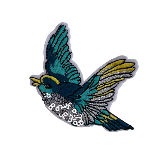 P0707-groene-vogel-met-paillette-buik-patch