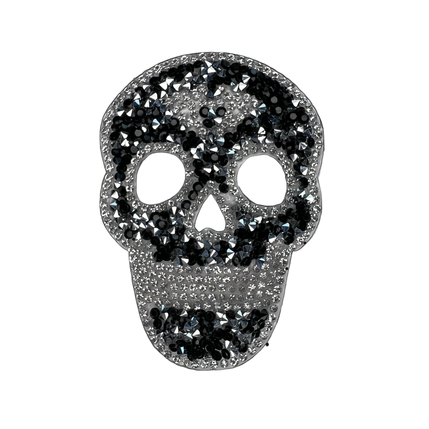 SP0006-zwarte-skull-met-zilveren-accenten-strass-patch