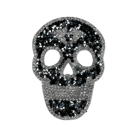 SP0006-zwarte-skull-met-zilveren-accenten-strass-patch