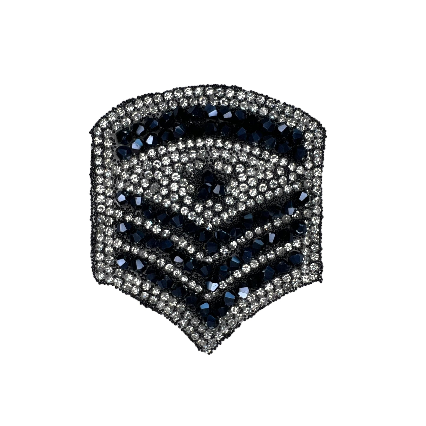 SP0012-zwart-met-zilveren-embleem-strass-patch