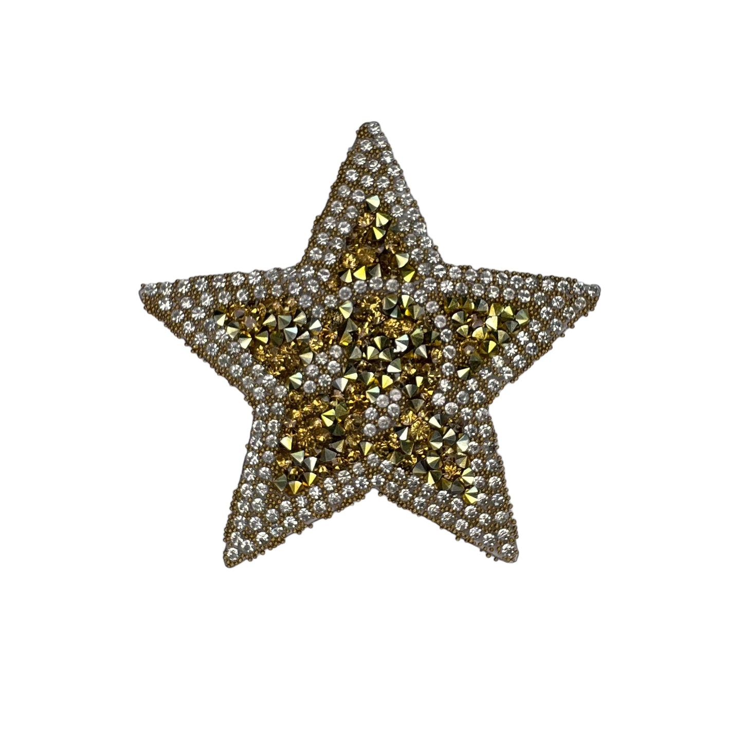 SP0022-goud-met-zilveren-ster-strass-patch